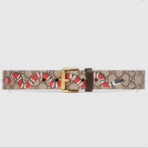 Gucci belt GG supreme with Kingsnake